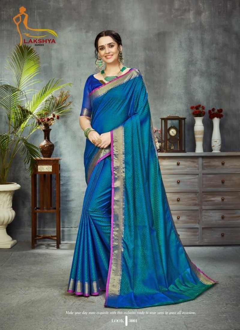 Lakshya Glamour Vol-1 Latest Fancy Designer Heavy Festive Wear Printed Pure Banarasi Silk Saree Collection